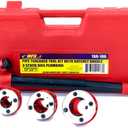 HFS(R Ratchet Pipe Threader Kit, Manual NPT Pipe Threading Tool Set with 1/2", 3/4" & 1" Dies, Ratcheting Threader for Galvanized and Iron Pipe