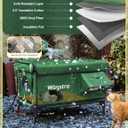 Heated Cat House for Outside, Insulated Weatherproof Heated Outdoor Cat House with Waterproof Eaves & Escape Door, Elevated Outdoor Cat Shelter for Feral Stray Cat (Green, 16.5"x13"x16.9")