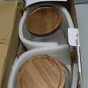 Labina Glass Storage Container Airtight Food Jars Kitchen Canister with Wood Lids, 47 Oz Wide Mouth Pantry Organization Glass Jar for Flour, Sugar, Cookie, Spagetti, Nuts and Candy (2 Pack)