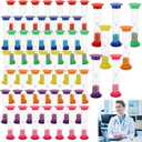 56 Pcs 2 Minute Sand Timer, Mini Hourglass Bulk Sand Clock Timer, Mini Toothbrush Timer Sandglass for Adult in Kitchen Games Office (7 Colors)