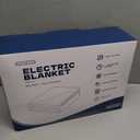 Electric Heated Blanket Twin Size - Jacquard Shaggy Sherpa 62"x84" Fast Heating Bed Blankets with 6 Heating Levels & 10 Hours Auto Off, Over-Heated Protection ETL, Red