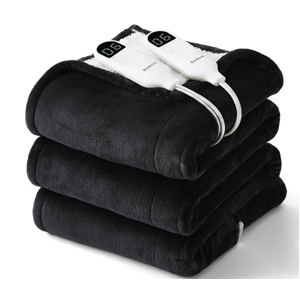 Bedsure Heated Blanket Queen Size, Dual Control Electric Blanket, Black
Preheat Function,6 Heat/6 Timer Settings, 8H Auto Shut-Off, ETL/FCC, Soft Flannel Sherpa, Machine Washable, 84x90in