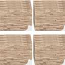 Flutesan 12 Pcs Miniature Dollhouse Wallpaper and Flooring Peel and Stick Mini DIY Self Adhesive Dollhouse Accessories 8.27 x 11.69 Inch (Natural Style)