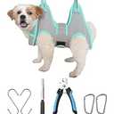 Kkiimatt XS Dog Grooming Hammock Harness, Grey, Nail Trimming, Holder, Restraint, Thick Neck Support, Grey XS