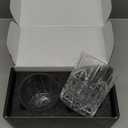 Whiskey Glass Set of 2, 10 oz Crystal Whiskey Glasses Thick Bottom Bourbon Gifts for Men, Old Fashioned Rocks Glasses Tumbler for Scotch, Cocktail, Father's Day Gifts for Men (Glass Set 2)