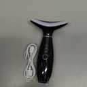 Dopsikn 7 Color Galvanic Machines  Red Light Therapy for Face and Neck, Face Massager Tool for Wrinkles, Double Chin, Vibrating Facial Massager with Thermals, Black