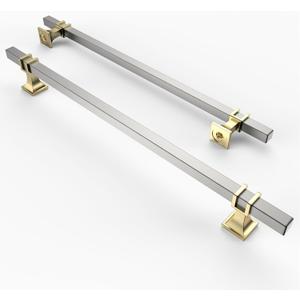 Asidrama 10 Pack 11.3 Inch(288mm) Brushed Satin Nickel and Gold Kitchen Cabinet Handles, Cabinet Pulls Kitchen Cabinet Hardware for Cupboard Drawer Pulls