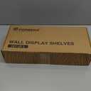 Forbena Gold Floating Shelves for Wall Decor Set of 3, Bathroom Shelves Over Toilet, Modern Display Wall Shelf with Guard Rail for Living Room Bedroom Organizers and Storage - White and Gold (17 Inch)