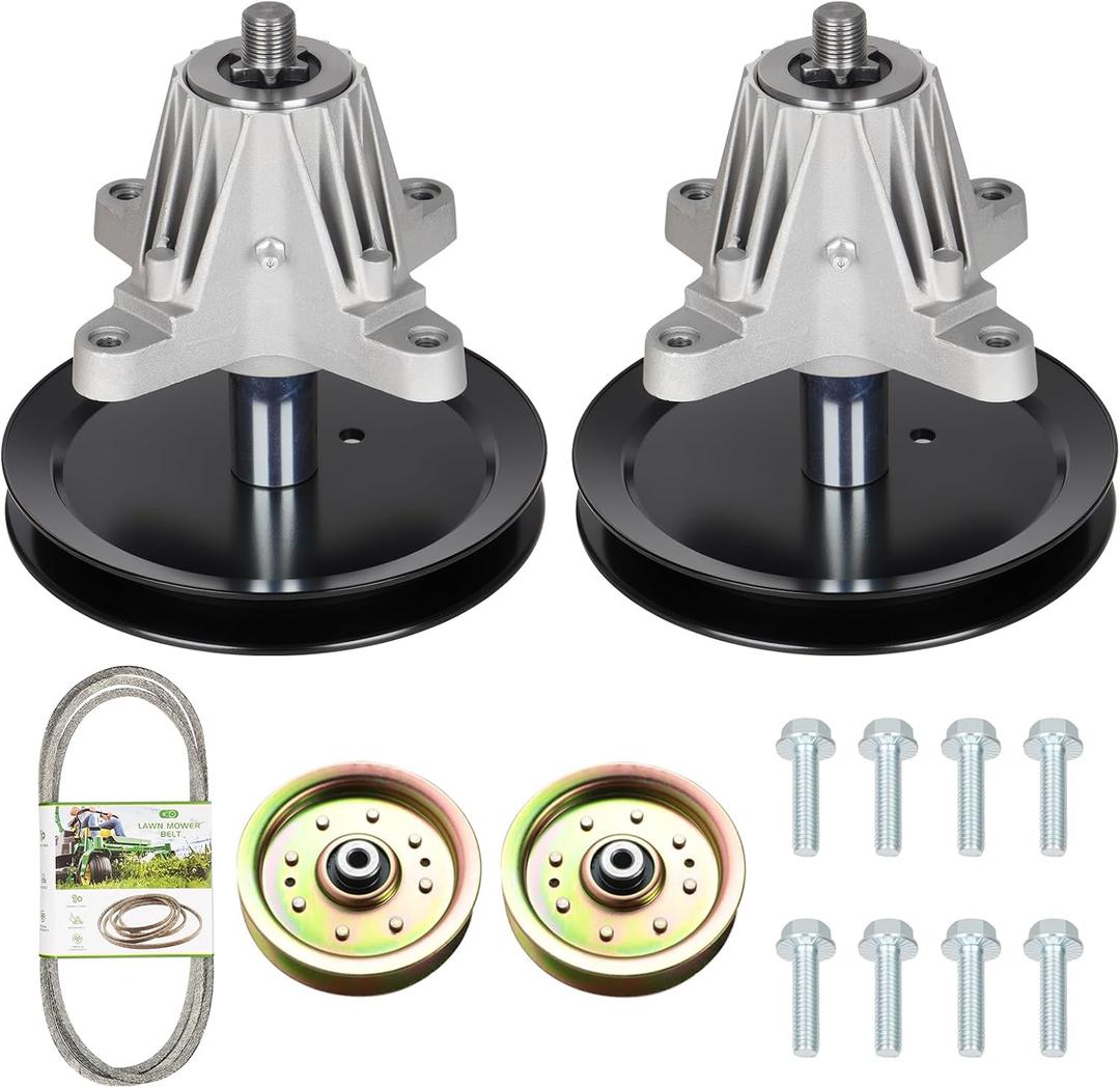 46 inch Mower Deck Rebuild Kit Fit for Crafts Man Cub Cadet LTX1045 LTX1046 LT2000 LT2200 with (2) Mower Spindle 918-04865 918-04636 (2) Idler Pulleys 753-08171 753-08068 (1) Belt 954-04219