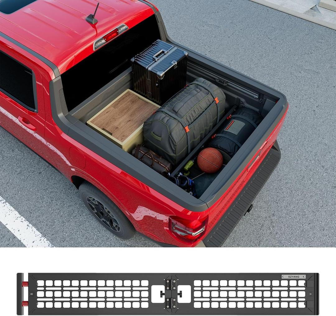 SZYANG Truck Bed Divider Compatible with 2022-2026 Ford Maverick | Cargo Manager Molle Panel Truck Bed Organizer Replacement for 2022-2026 Ford Maverick Accessories