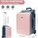 LemoHome Expandable Luggage with Spinner Wheels,Large Suitcases with Child Seat Design,Hard Luggage for Women and Men,20 inch Hardside Carry on Luggage for Travel (Pink)