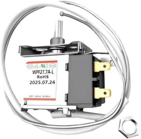 WR50X10085 Freezer Thermostat Replacement Fit for GE Haier Chest Freezer WPF27.7A-L Temperature Control Mini Fridge, Replace 1477823 AP4344994 PS2323338 EAP2323338