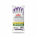 RED STEER GLOVE COMPANY, NITRILE PALM GARDENING GLOVES,PACK OF 10, (White& Purple)