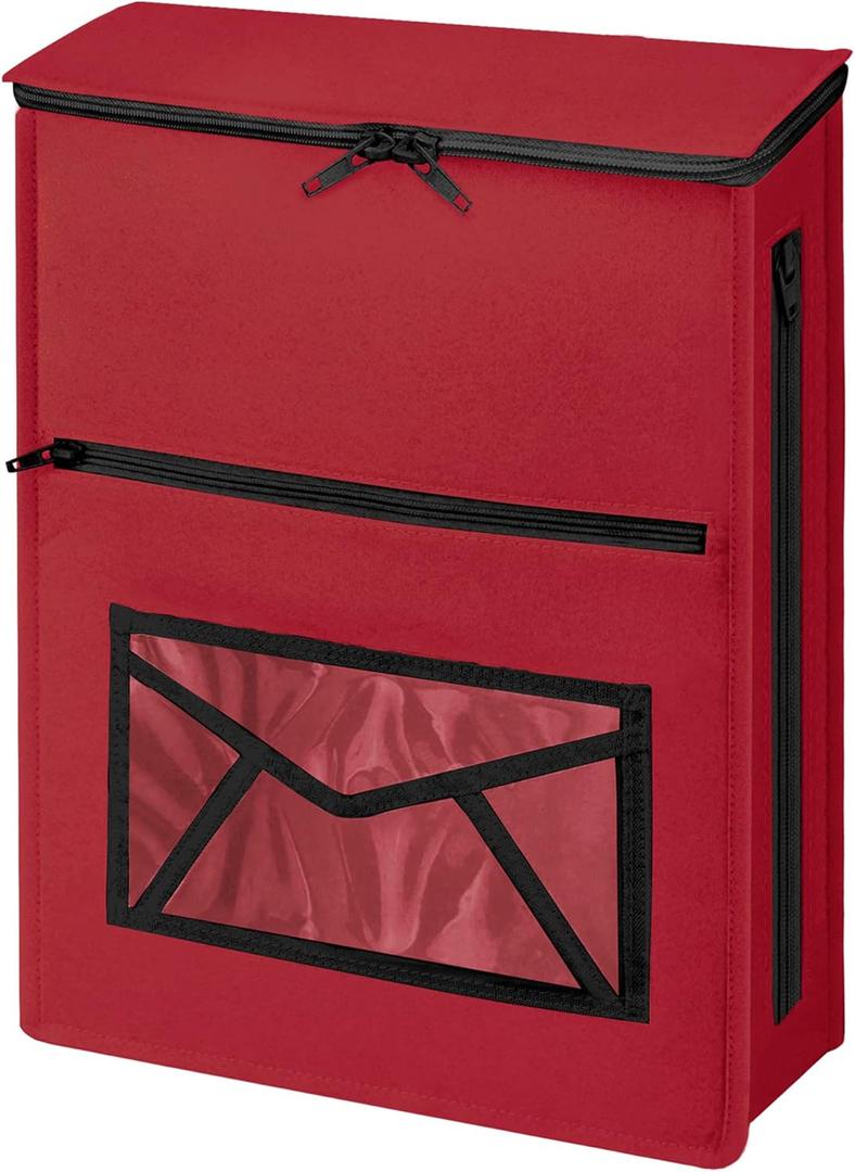 Mail Slot Catcher Bag, Indoor Mail Catcher Felt Made, High Capacity Mail Slot Cover, Space Saving, Self-Adhesive, Red Mail Bag, Home Hardware Accessories