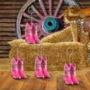 Tatuo 6 Pcs Cowboy Boots Table Number Holders Cute Photo Balloon Place Card Holder Cute Table Number Stands Picture Menu Memo Clips for Food Signs Party Wedding Anniversary Decorations 