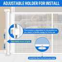 200inches Retractable Baby Gates Extra Wide, 34" Tall Extra Large Openings Baby Gates for Doorways, Upgraded Retractable Dog Gate for Stairs, One-Handed Operation, Built-in Reinforce Strip (White)