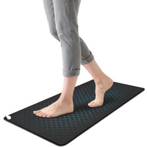 Grounding Mat, 11.8x27.6 Inch Grounding Mat for Bed, Earth Connected, Grounding Pad for Improving Sleep Helping to Eliminate Anxiety, Black