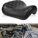 Sportster Driver Seat, PSLER Motorcycle Front Rider Driver Solo Seat Cushion for Sportster 883 1200 72 48 1983-2003, Diamond (Black)
