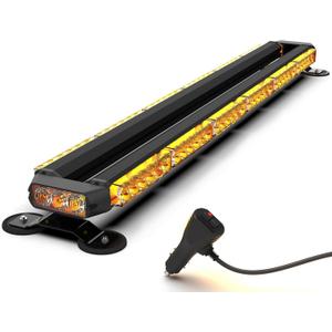 38 Inch Led Strobe Flashing Light Bar Amber Emergency Warning Safety Lights for Trucks Construction Vehicles