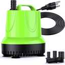 FREESEA Fountain Submersible Water Pump: 845 GPH 60W Small Sump Pump for Outdoor Pond Hydroponic Statuary Waterfall Aquarium Fish Tank