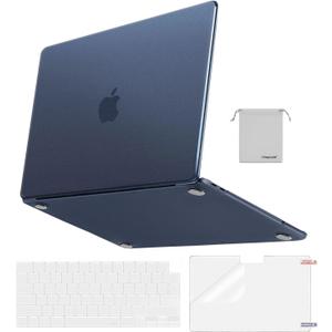 MOSISO Compatible with MacBook Neo Case 13 inch 2026 Release Model A3404, True to Device Color, 4 in 1 Kit Ultra-Thin Crack-Resistant&Anti-Fingerprints Protective Hard Shell Case Cover, Indigo Clear