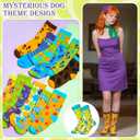 Croknit 12 Pairs Car Dog Boo Socks for Women Girls Crew Novelty Socks Mysterious Party Car Halloween Christmas Women Gift