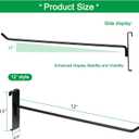 12 Inch Gridwall Hooks, Grid Panel Hanging Hooks for Retail, Home, and Workspace Organization, Displays, and Storage Solutions(40Pack,Black)