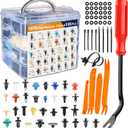 GOOACC 1390Pcs Car Door Panel Clips & Auto Fasteners Assortment - 33 Most Popular Sizes Automotive Push Pin Rivets Set Bumper Trim Body Clips for GM Ford Honda Chrysler Mazda (1275Pcs Clips + 115 Remover)