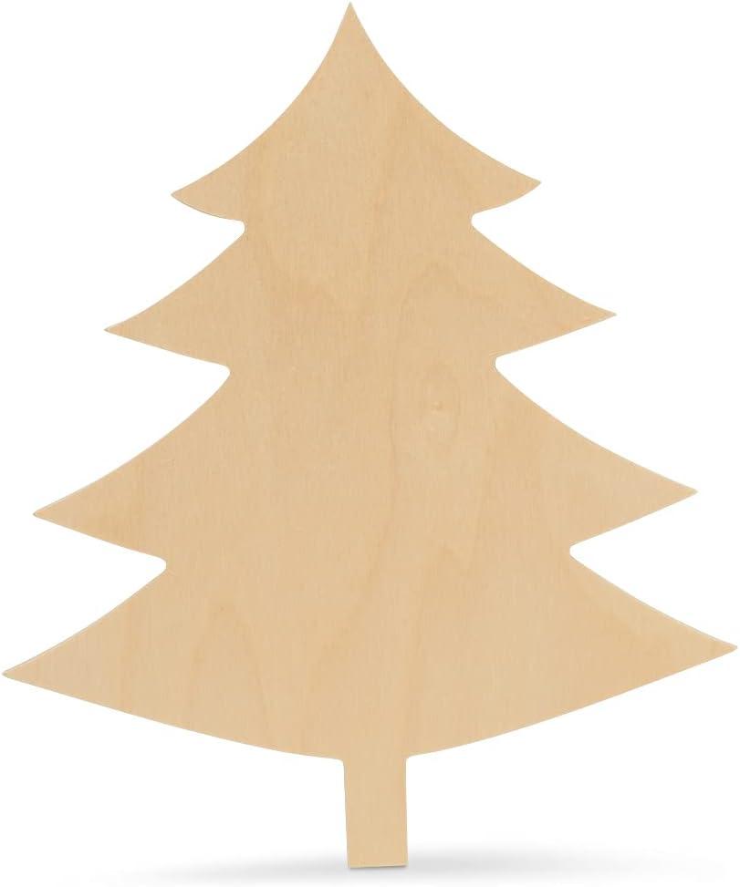 Wood Christmas Tree Cutout 18 inch, Pack of 1, Use as Wooden Door Hanger or Christmas Craft, by Woodpeckers
