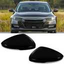 Compatible with Honda Accord Mirror Cap Cover 2018-2022,10th Gen Accord Sedan Mirror Caps for Left Driver & Right Passenger Side,Replacement for 76251TVAA31,76201TVAA31,Glossy Black,1 Pair