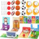 Feltom 30 PCS Valentines Day Gifts for Kids, Valentine Day Cards with Mini Sports Ball Erasers, Kids Valentine`s Day Gifts for School Classroom, Party Favor for Boys & Girls