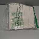 AmazerBath Boho Shower Curtain, Modern Farmhouse Shower Curtain Set with Tassels, Rustic Faux Linen Green Striped Shower Curtain with Hooks, Light Tan Toned, 72x72 Inches