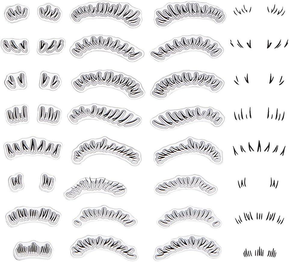 CRASPIRE Lower Eyelash Stamp Silicone Eyelash Stamps Lower Lash Clear Stamp Template Tool Seal Reusable Silicone Stamps Women Cosmetics Eye Makeups for Traveling Aartian Gathering