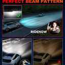 RIDENOW Fog Light Bulbs: 6500K 24000LM Cool White 700% Brighter, Plug and Play IP68 Waterproof Light Bulbs for Vehicles 2 Pack