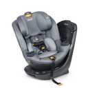 Chicco Fit360 ClearTex Rotating Convertible Car Seat with 360 Degree Rotation for Rear-Facing and Forward-Facing, LeverLock Self-Tensioning Lock System, Titanium/Grey. Mfd Dec/2025
