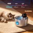 Cat Water Fountain Battery Operated: Wireless Cat Fountain with 6 filters and 3 sponges - 88oz/2.6L Cordless Pet Dispenser for Cats Indoor with Motion Sensor - Automatic Quiet Waterer for Small Animal