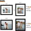11x14 Picture Frame 5 Pack, Black Photo Frame, Display Pictures 8x10 with Mat or 11x14 without Mat for Horizontal or Vertical Wall Mounting, Wall Gallery Frame for Artwork Certificate