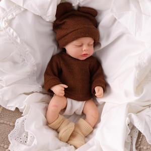 BABESIDE 12 Inch Silicone Baby Doll Weighted 4 Pounds,[NOT Vinyl] Realistic Baby Doll Girl Lifelike Reborn Baby Dolls Silicone Full Body Gift with Accessories for Kids 3+ & Collectors