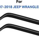 Window Visors Rain Guards for 2007-2018 Jeep Wrangler 2-Door, Out-Channel Window Vent Wind Deflectors Visors Shades for 07-18 Wrangler JK (2-Door ONLY)