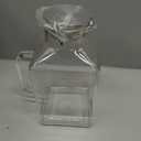 2 Pack 1 Gallon Square Glass Pitcher with Lid and Spout, Borosilicate Glass Carafe for Hot/Cold Drink, Water Pitchers with Handle for Fridge, Extra Large Jug for Iced Tea, Coffee, Juice, Beverage