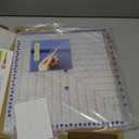 Quilting Ruler- 12.5 * 12.5" Slotted Rulers for Quilting and Sewing Quilt Strip Rulers for Fabric Precise Cutting (Pink)