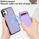 for Magsafe Magnetic case for iPhone 11 Leather case magsafe Compatible Wireless Charging-Purple