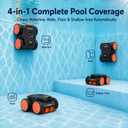 Cordless Pool Robot Vacuum for Inground Pools with Remote Control
Real-Time Spot Cleaning, 5,500 GPH Dual Suction, 210-Min Runtime, 4WD Smart Navigation, Dual Brushes, Wall and Waterline