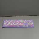 MOFii Wireless Keyboard, 2.4G Slim Full-Sized Colorful Keyboard Mouse for PC Desktop Laptops Windows (Purple Colorful)