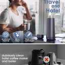 Travel Kettle, Dual Voltage Portable Electric Kettle 110V-220V-240V Smart Small Water Boiler 370ML for Tea & Coffee, 316 Stainless Steel, 6 Temperature Control and LCD Display, for Global Use