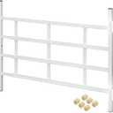 Prime-Line S 4776 21 In., White Painted Carbon Steel, Hinged 4-Bar Window Grill (Single Pack), 22 to 38 inches