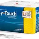 EasyTouch U-100 Insulin Syringe with Needle, 31G 0.5cc 5/16-Inch (8mm), Box of 80