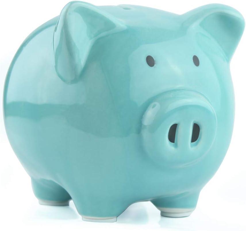 Blue Piggy Banks, Piggy Bank for Girls Boys Kids A New for White Piggy Bank for Boys,Girls,Kids,Adult Coin Bank