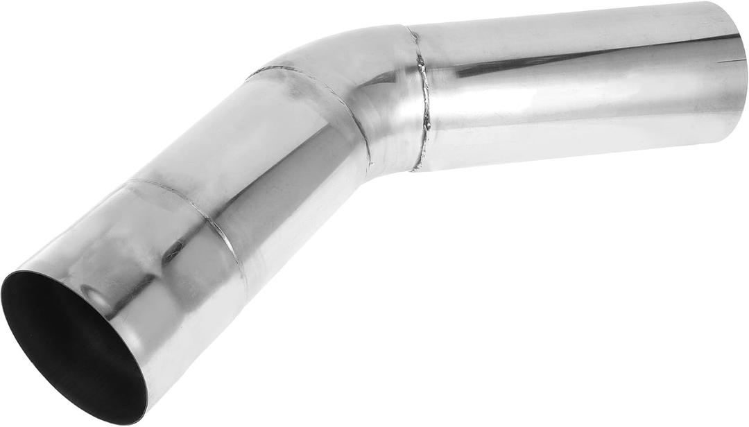 Motoforti 5" OD 45 Degree Mandrel Exhaust Tube Car Exhaust Pipe Mandrel Bend DIY Custom Tubing Pipe 11.81" Leg Length T304 Stainless Steel Silver Tone