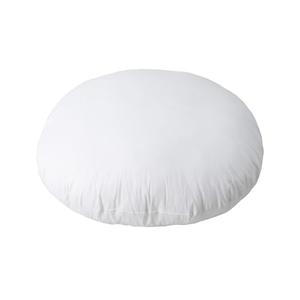 HOMESJUN 45 Inch Round Diameter Down Alternative Decorative Pillow Insert, Cotton Cover, White
